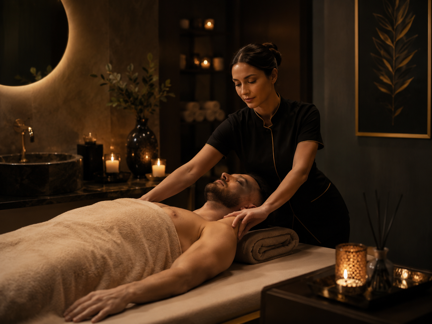 Ankara masaj salonu spa ortamında masaj